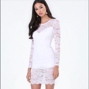 Bebe lace white sexy dress!